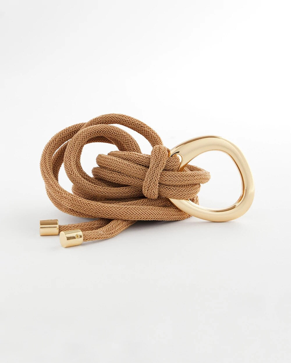 Chico's Accessories Neutral Goldtone Rope Belt