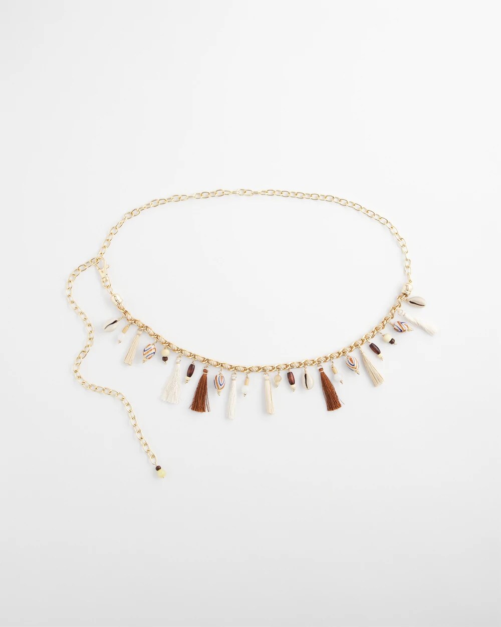 Chico's Accessories Novelty Beaded Chain Belt