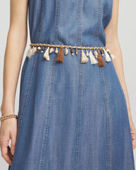 Chico's Accessories Novelty Beaded Chain Belt