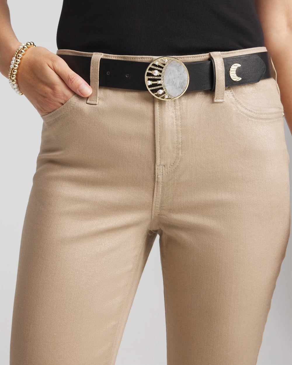 Chico's Accessories Moon & Stars Trouser Belt
