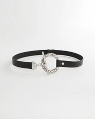 Chico's Accessories Silver Toggle Trouser Belt