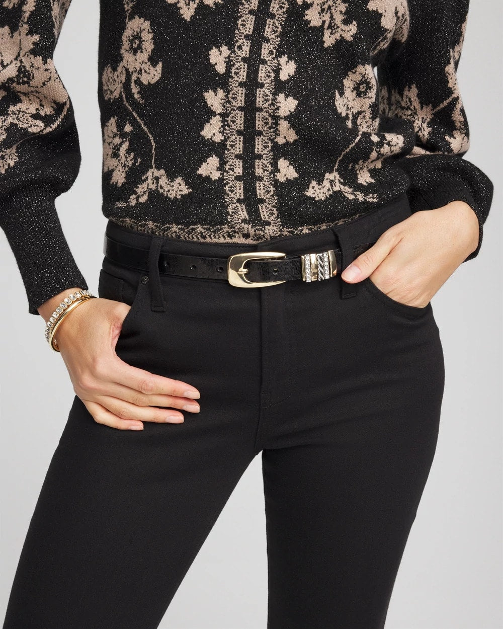 Chico's Accessories Mixed Metal Trouser Belt