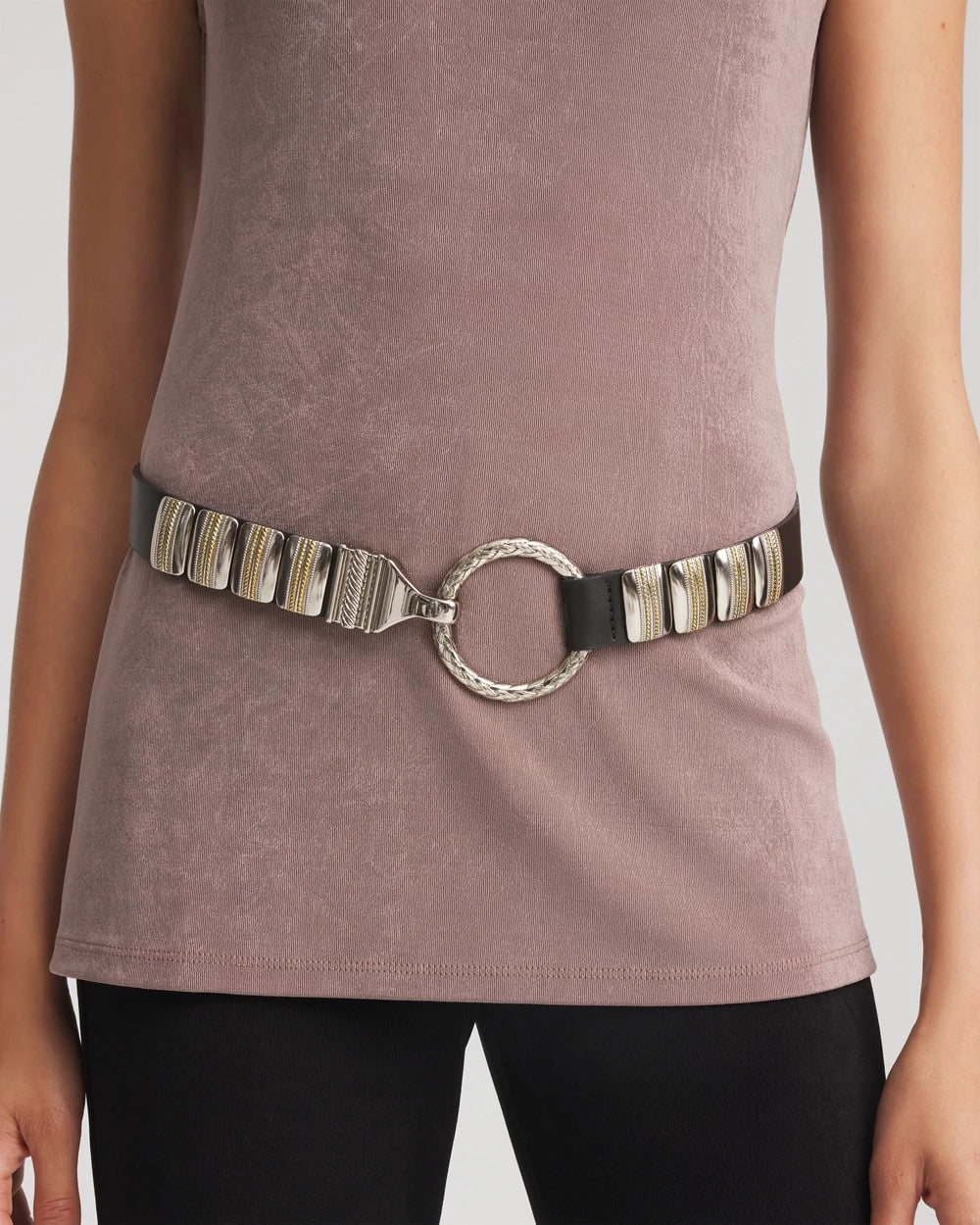 Chico's Accessories Mixed Metal Clasp Belt