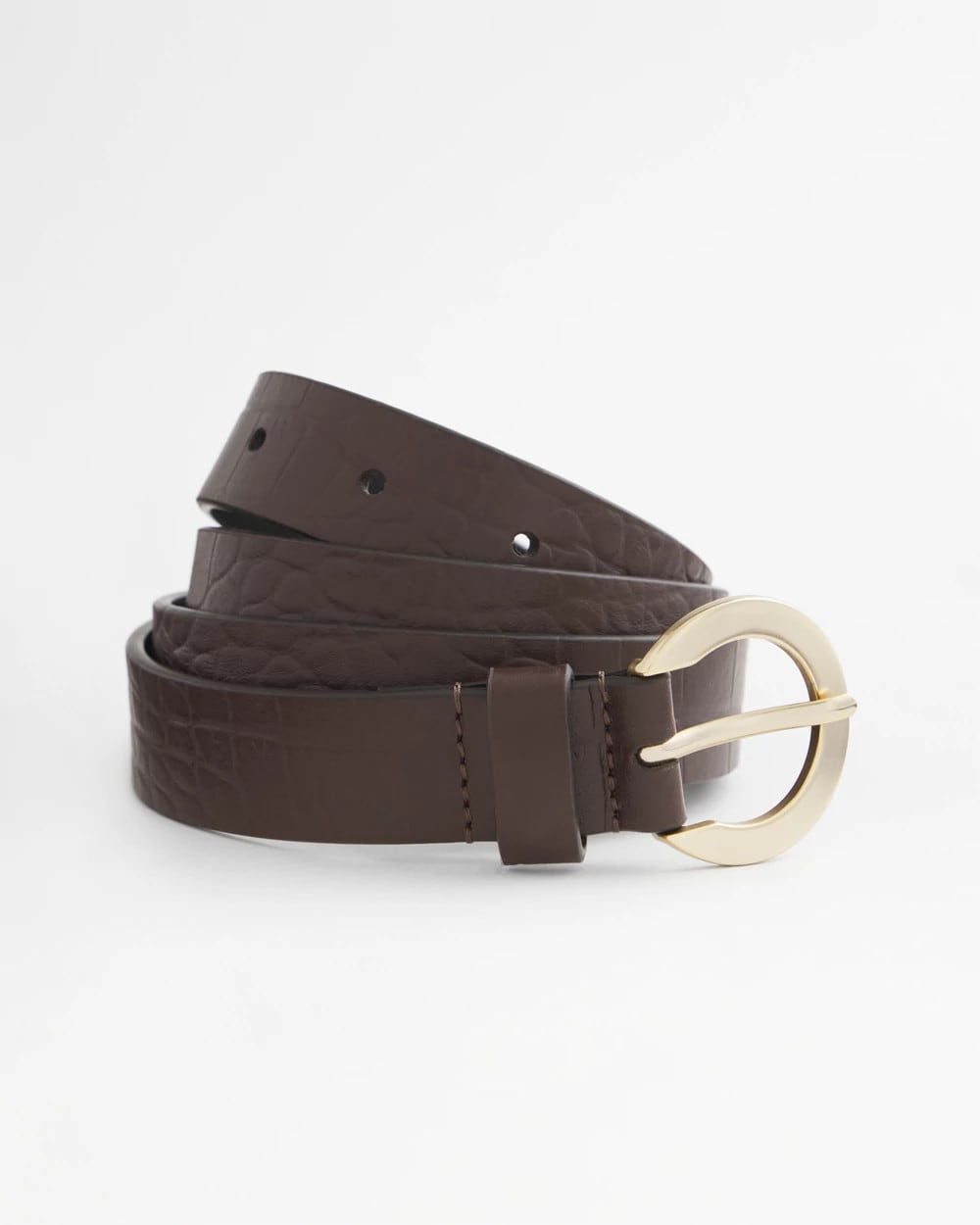 Chico's Accessories Crocodile Motif Trouser Belt