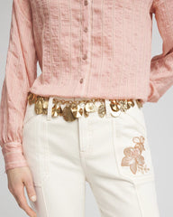 Chico's Accessories Leaf Chain Belt