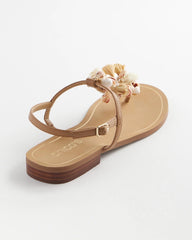 Chico's Accessories Beach Seashell T-Strap Sandals
