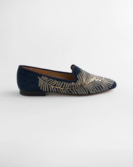 Chico's Accessories Peacock Embroidered Flats