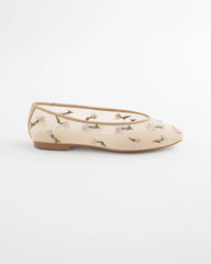 Chico's Accessories Orchid Embroidered Ballet Flats