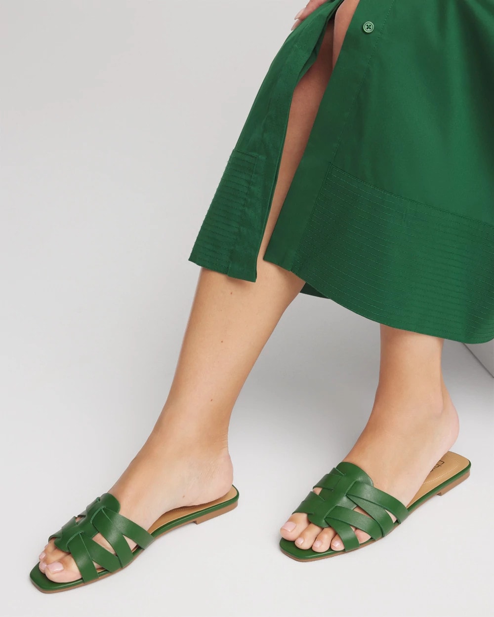 Chico's Accessories Cassidy Cross-Strap Slide Sandals