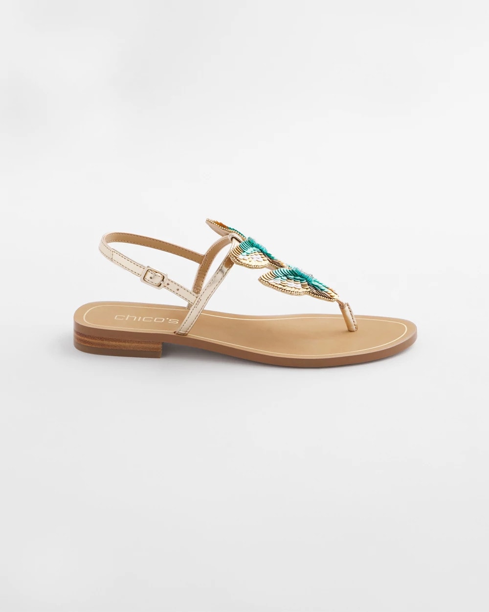 Chico's Accessories Butterfly T-Strap Sandal