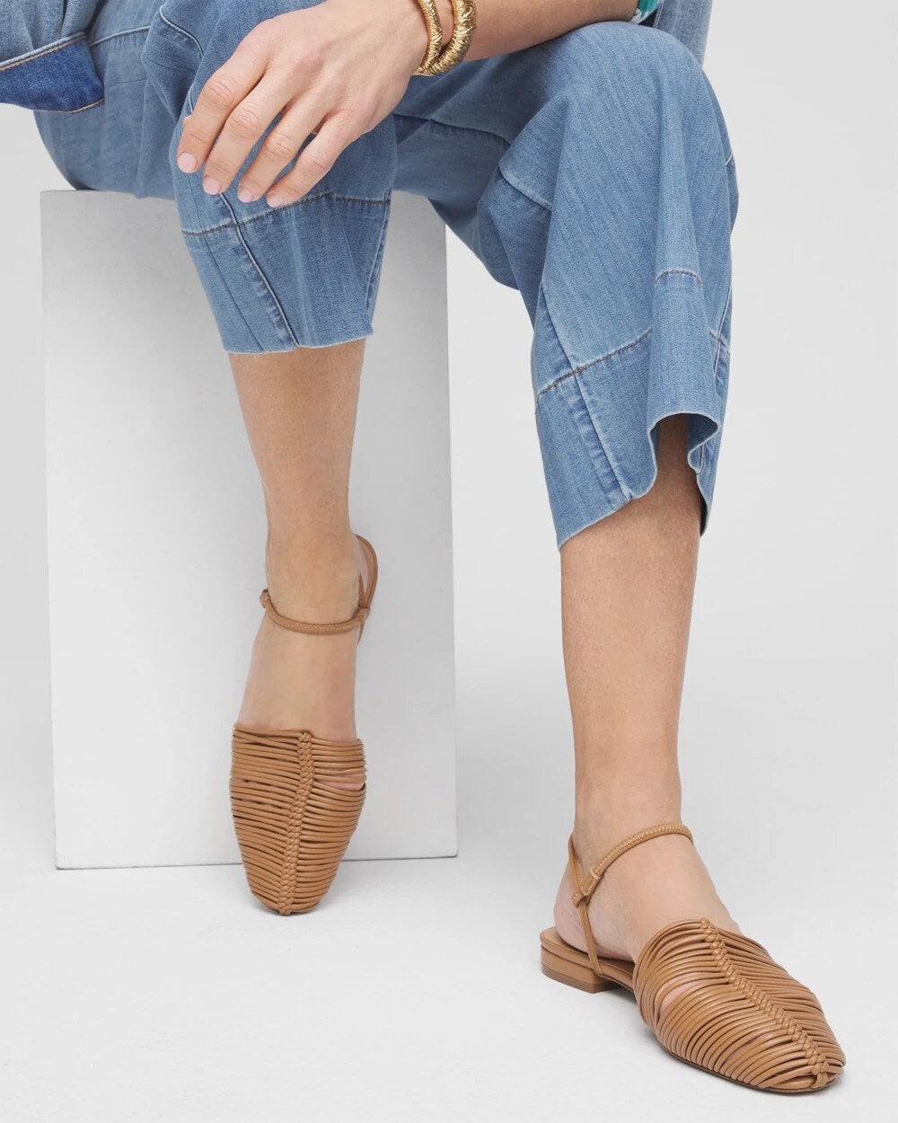 Chico's Accessories Woven Slingback Sandals