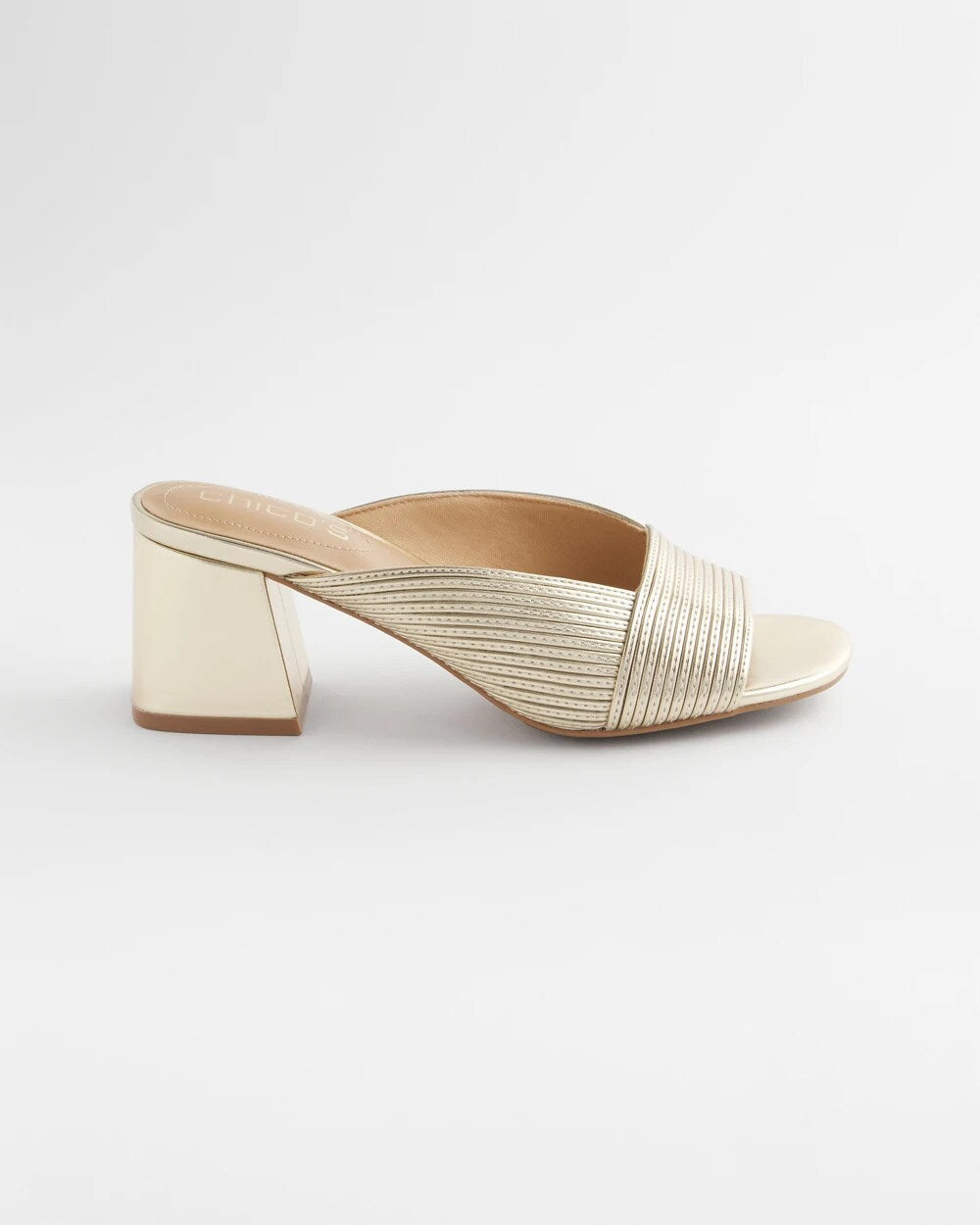 Chico's Accessories Vinia Metallic Rope Block Heels
