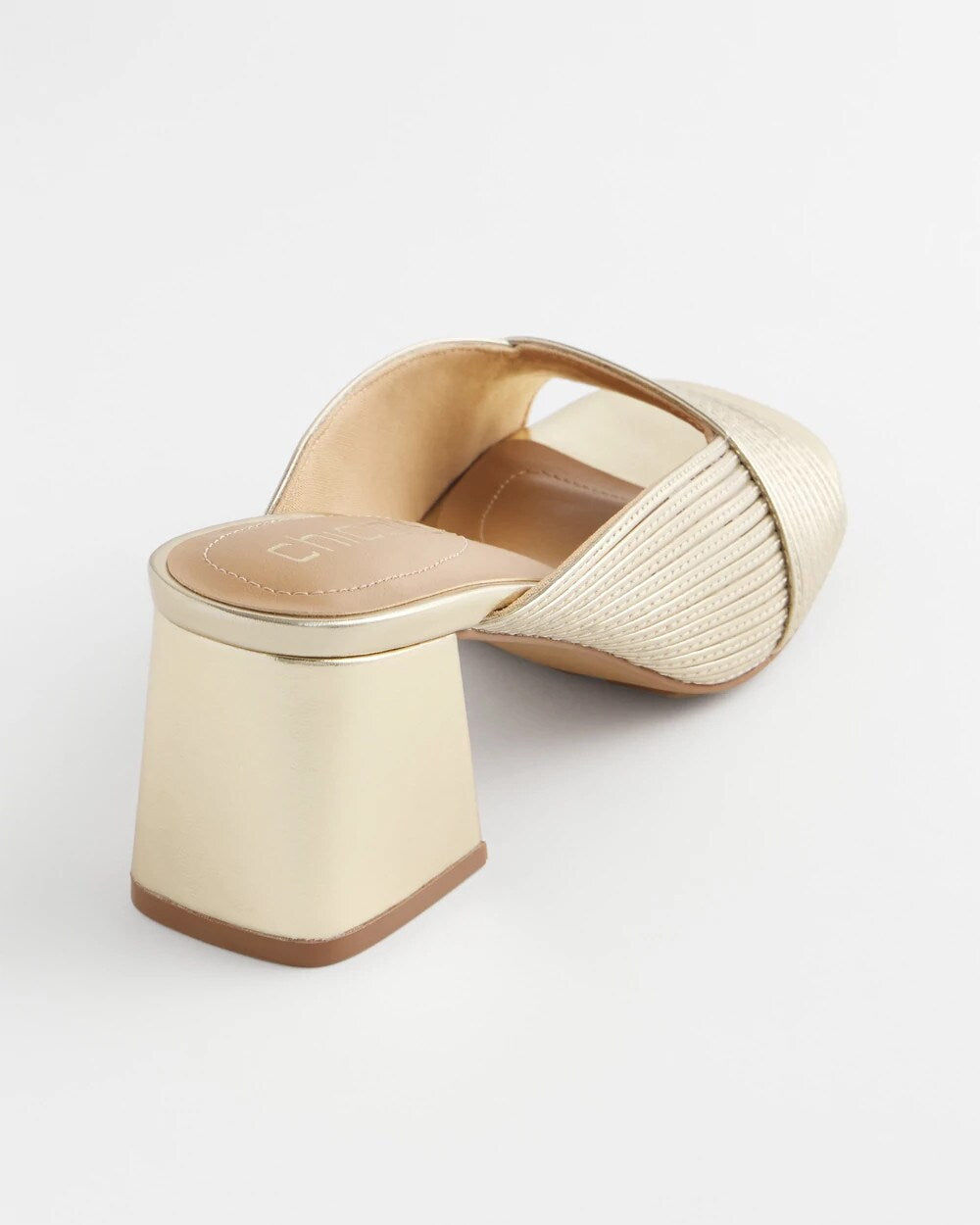 Chico's Accessories Vinia Metallic Rope Block Heels