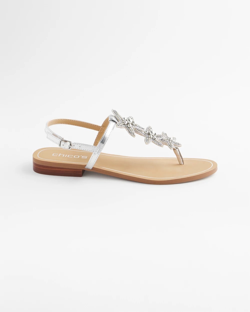 Chico's Accessories Beach Starfish T-Strap Sandals