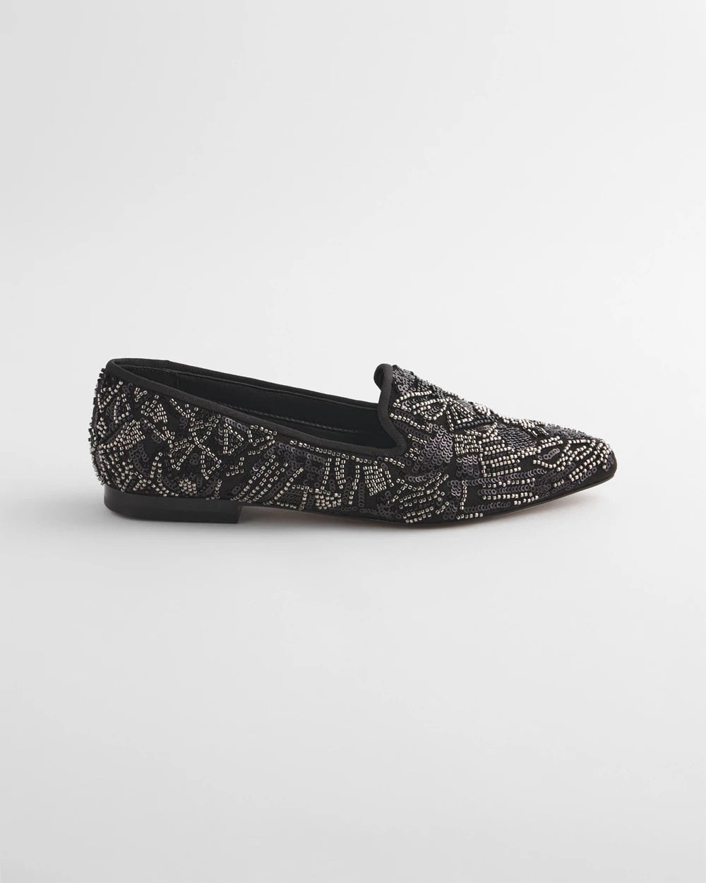 Chico's Accessories Gwyn Art Deco Beaded Flats