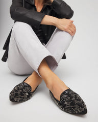 Chico's Accessories Gwyn Art Deco Beaded Flats