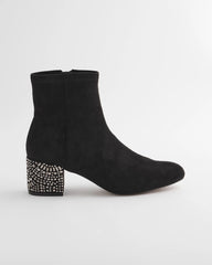 Chico's Accessories Embellished Destiny Art Deco Boot Heels