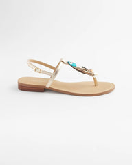 Chico's Accessories Beach Parrot T-Strap Sandals