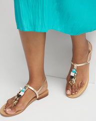 Chico's Accessories Beach Parrot T-Strap Sandals