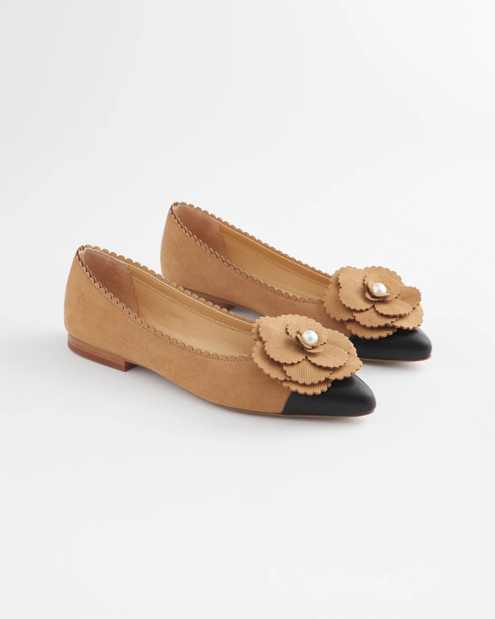 Chico's Accessories Microsuede Ballet Flats