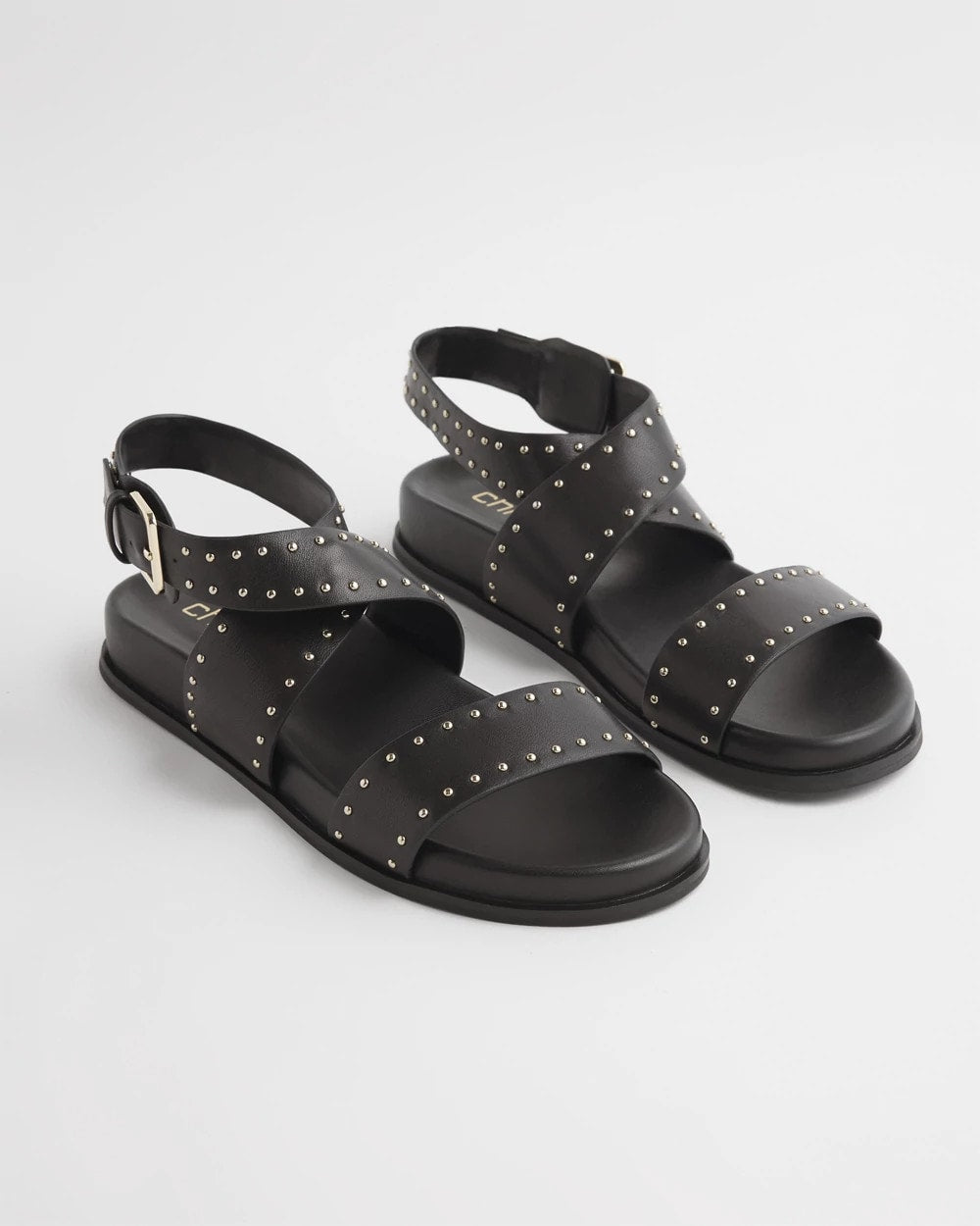 Chico's Accessories Black Leather Sandals
