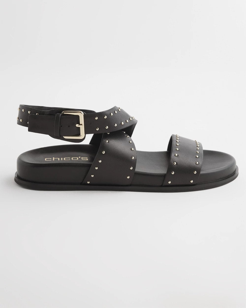 Chico's Accessories Black Leather Sandals