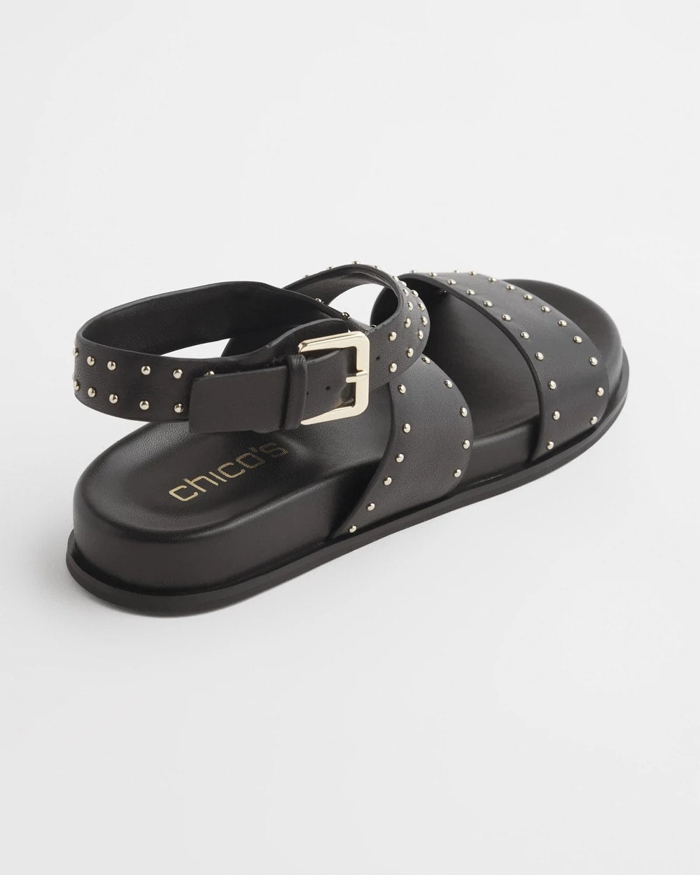 Chico's Accessories Black Leather Sandals