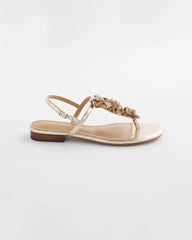 Chico's Accessories Sioux Flower T-Strap Sandals