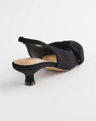 Chico's Accessories Charm Velvet Bow Kitten Heels