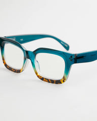 Chico's Accessories Blue Tortoise Crystal Fade Readers
