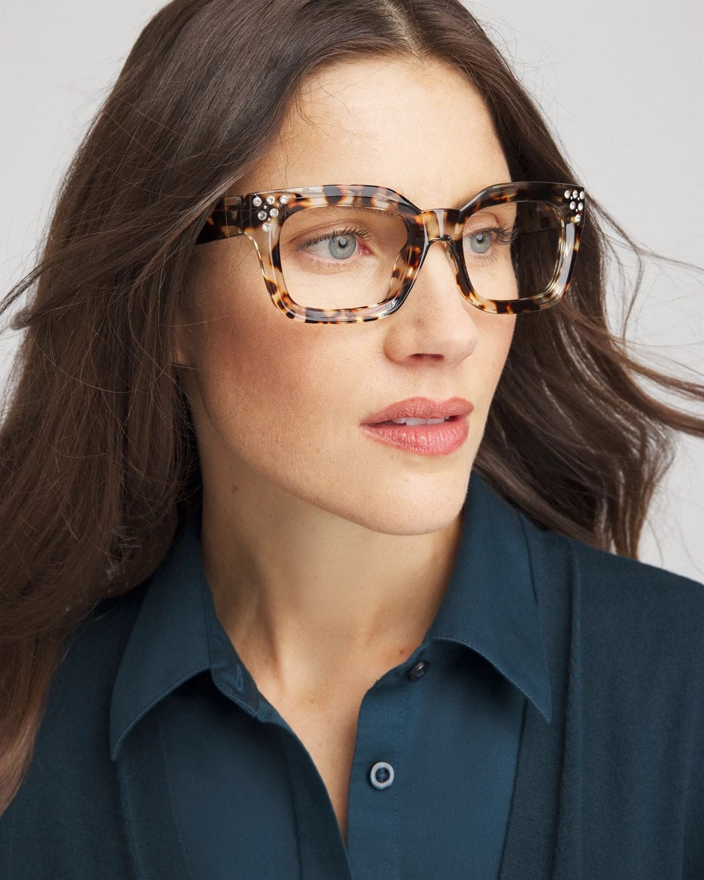 Chico's Accessories Embellished Tortoise Readers