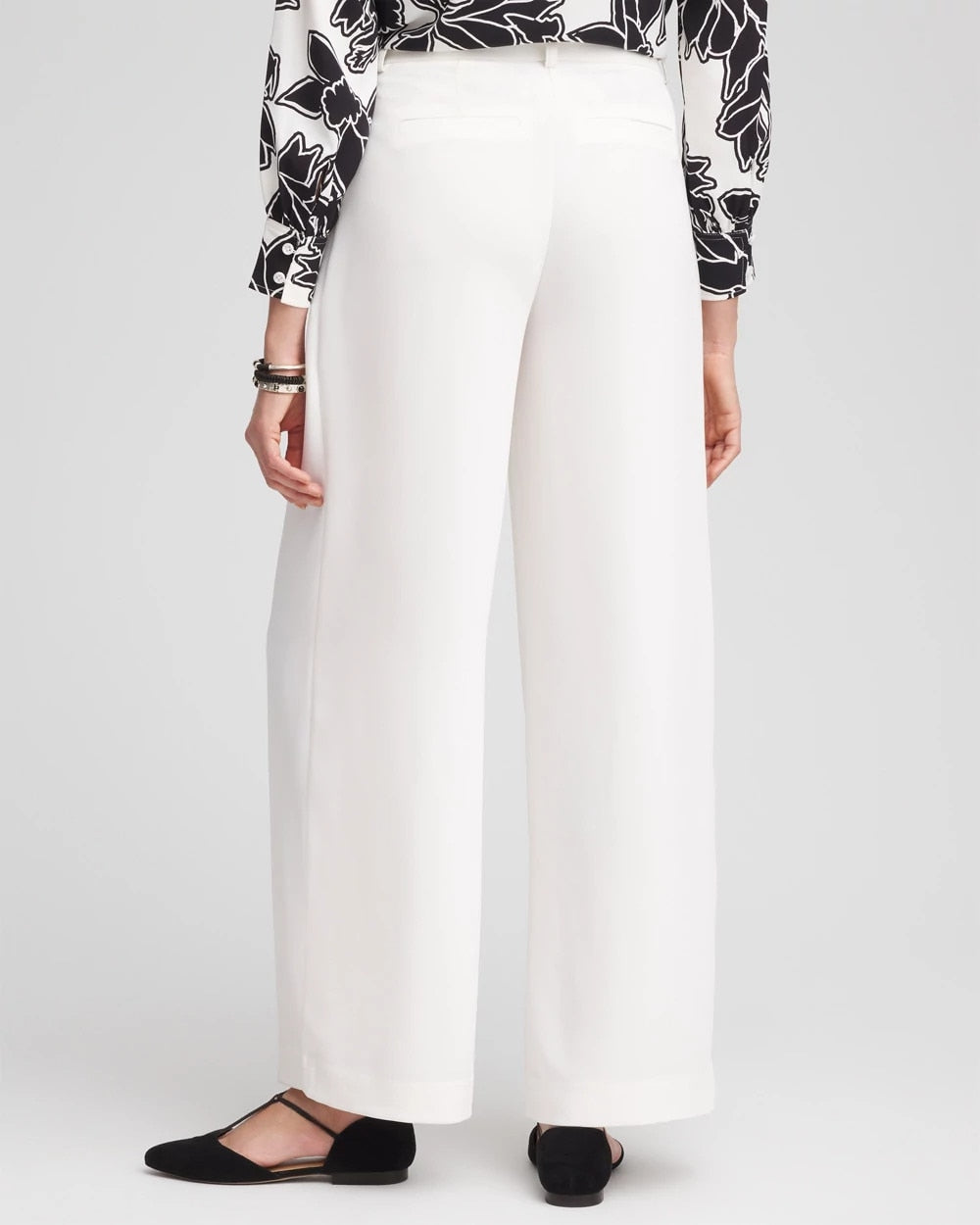 Chico's Petites Petite Crepe Pleated Relaxed Pants