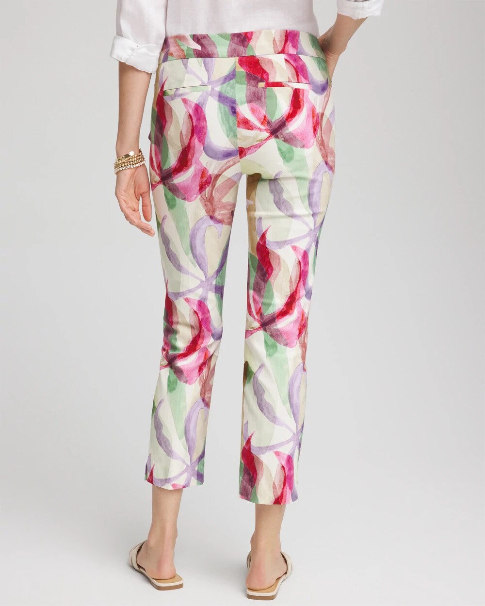 Chico's Petites Petite Brigitte™ Slub Slim Cropped Pants