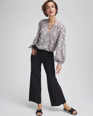 Chico's Petites Petite Belted Twill Utility Cropped Pants