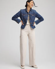 Chico's Petites Petite Sateen Cargo Pants