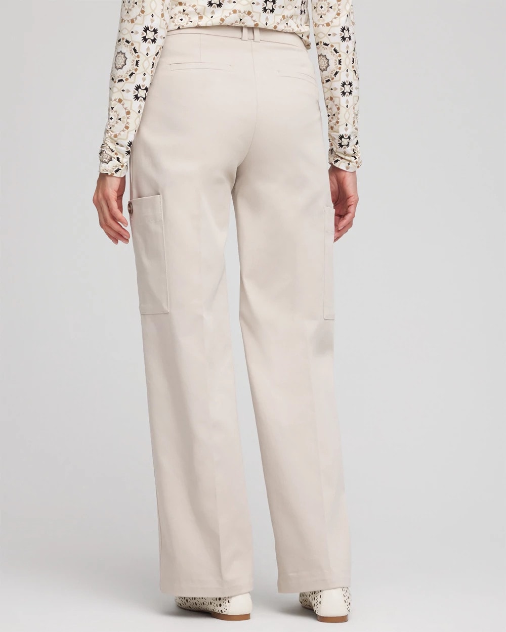 Chico's Petites Petite Sateen Cargo Pants