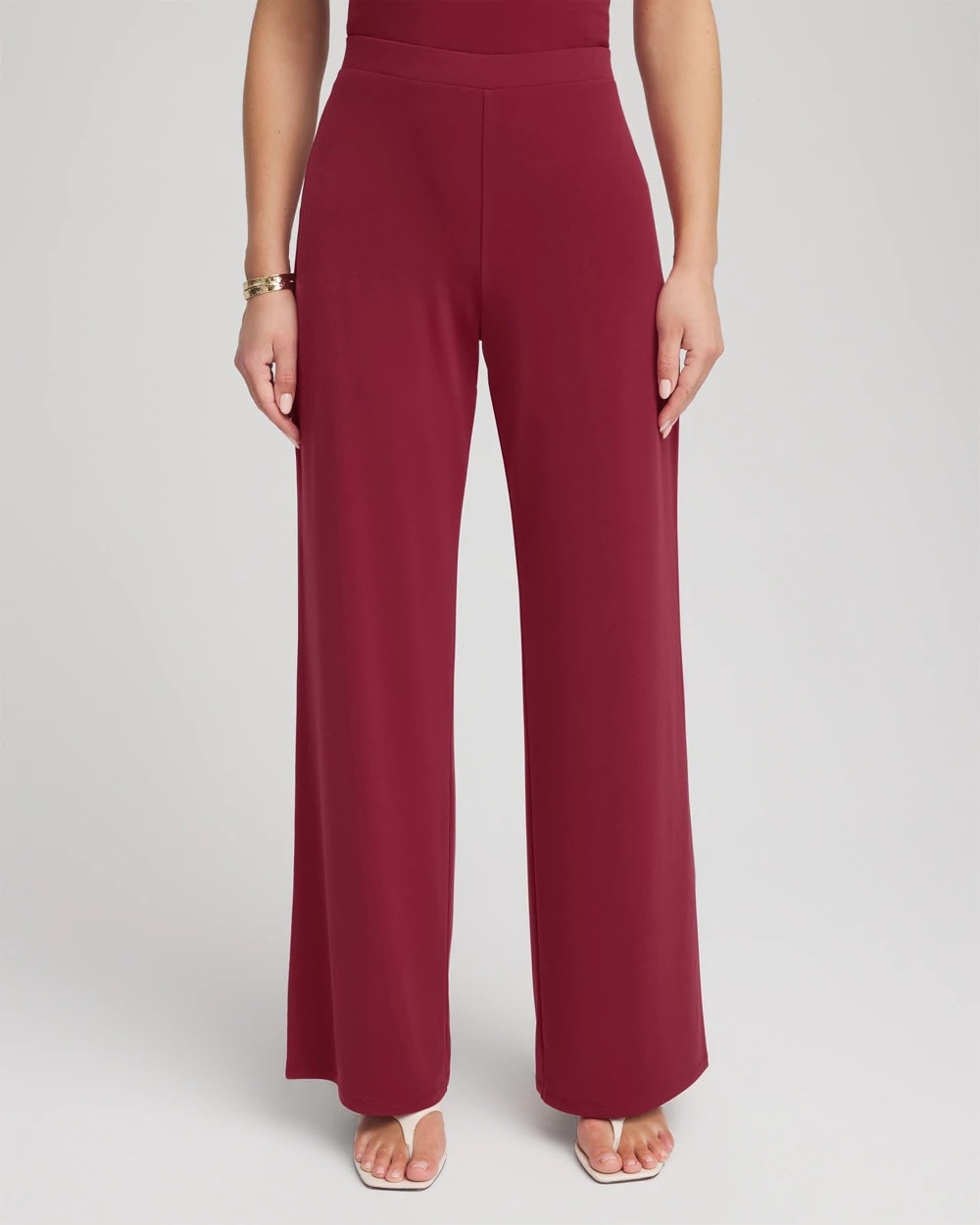 Chico's Petites Petite Travelers™ Knit Wide-Leg Pants
