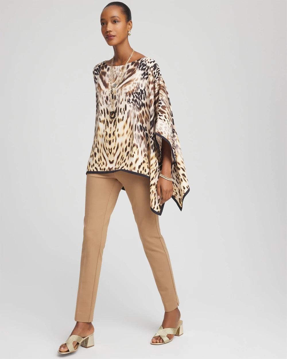 Chico's Petites Petite Juliet Slim Trim Detail Ankle Pants