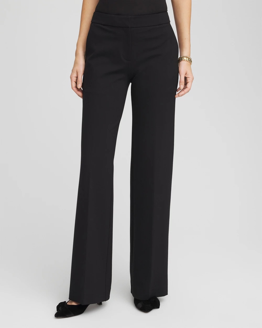 Chico's Petites Petite Emme Wide-Leg Trouser Ponte Pants