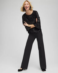Chico's Petites Petite Emme Wide-Leg Trouser Ponte Pants
