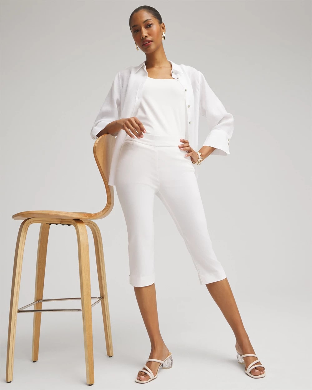 Chico's Petites Petite Brigitte Rivet Capris