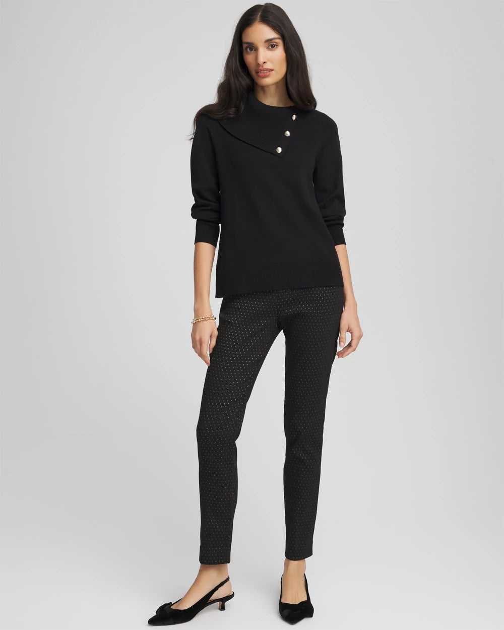 Chico's Petites Petite Jacquard Brigitte™ Slim Ankle Pants