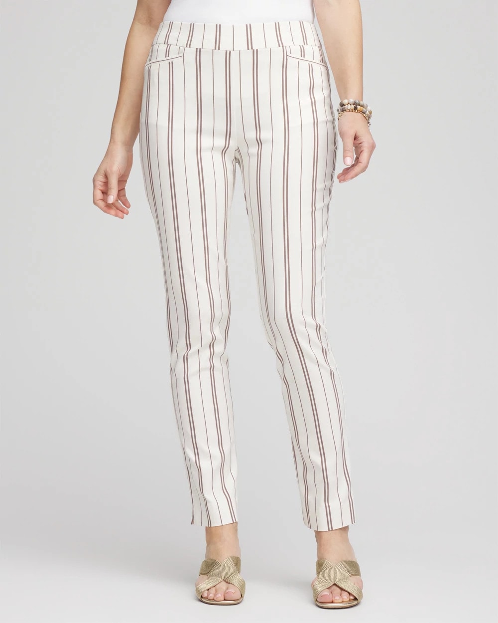 Chico's Petites Petite Brigitte™ Striped Ankle Pants
