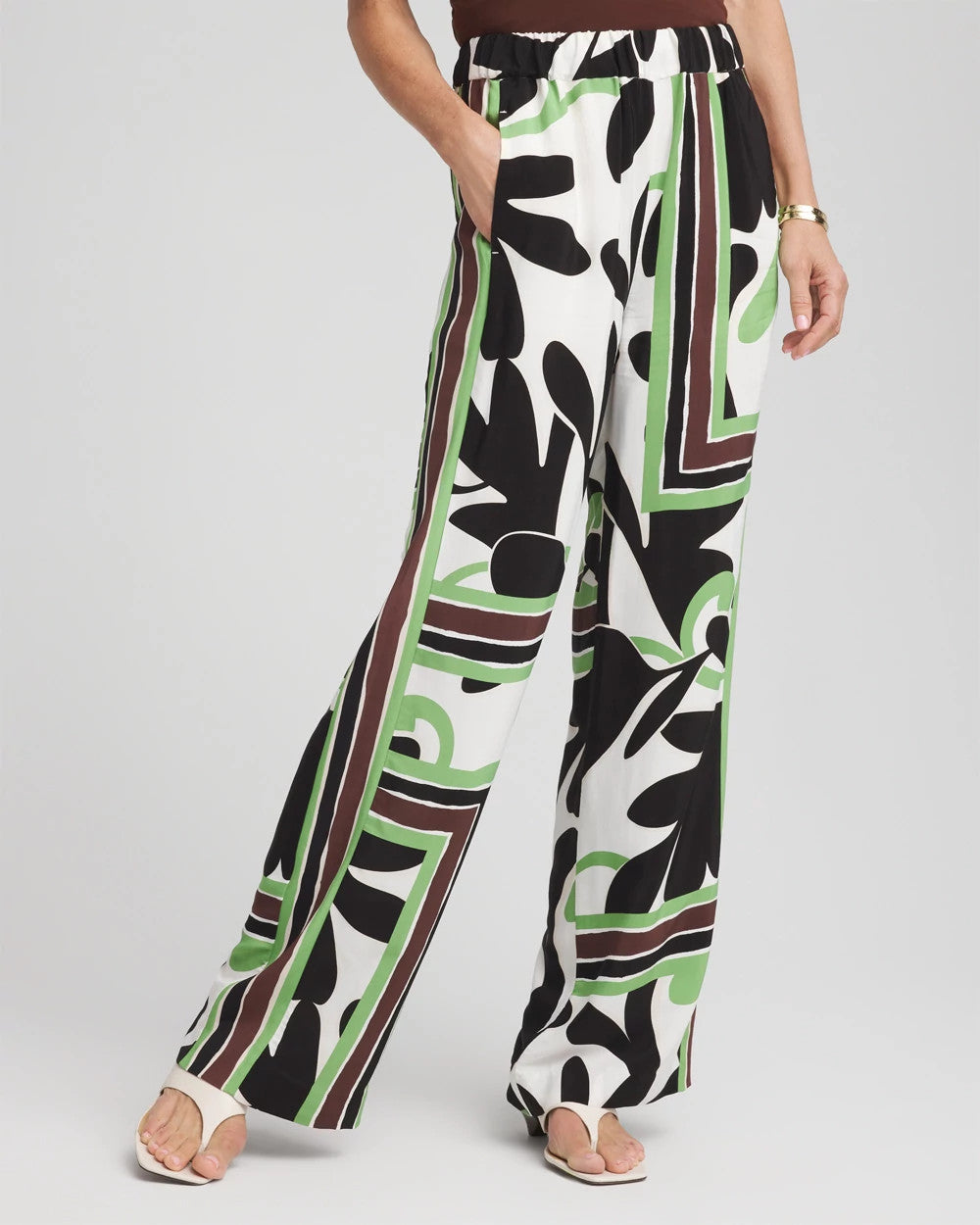 Chico's Petites Petite Printed Silky Soft Pants