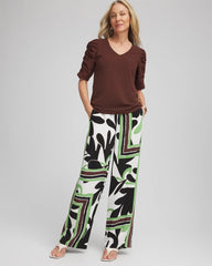 Chico's Petites Petite Printed Silky Soft Pants