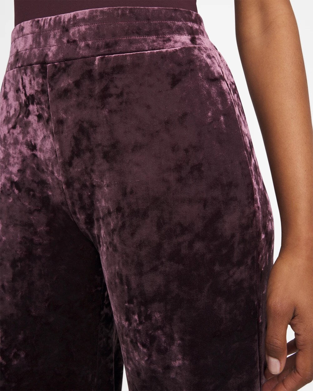 Chico's Petites Petite Crushed Velvet Wide-Leg Pants