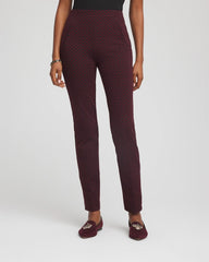 Chico's Petites Petite Circle Jacquard Juliet Slim Ankle Pants
