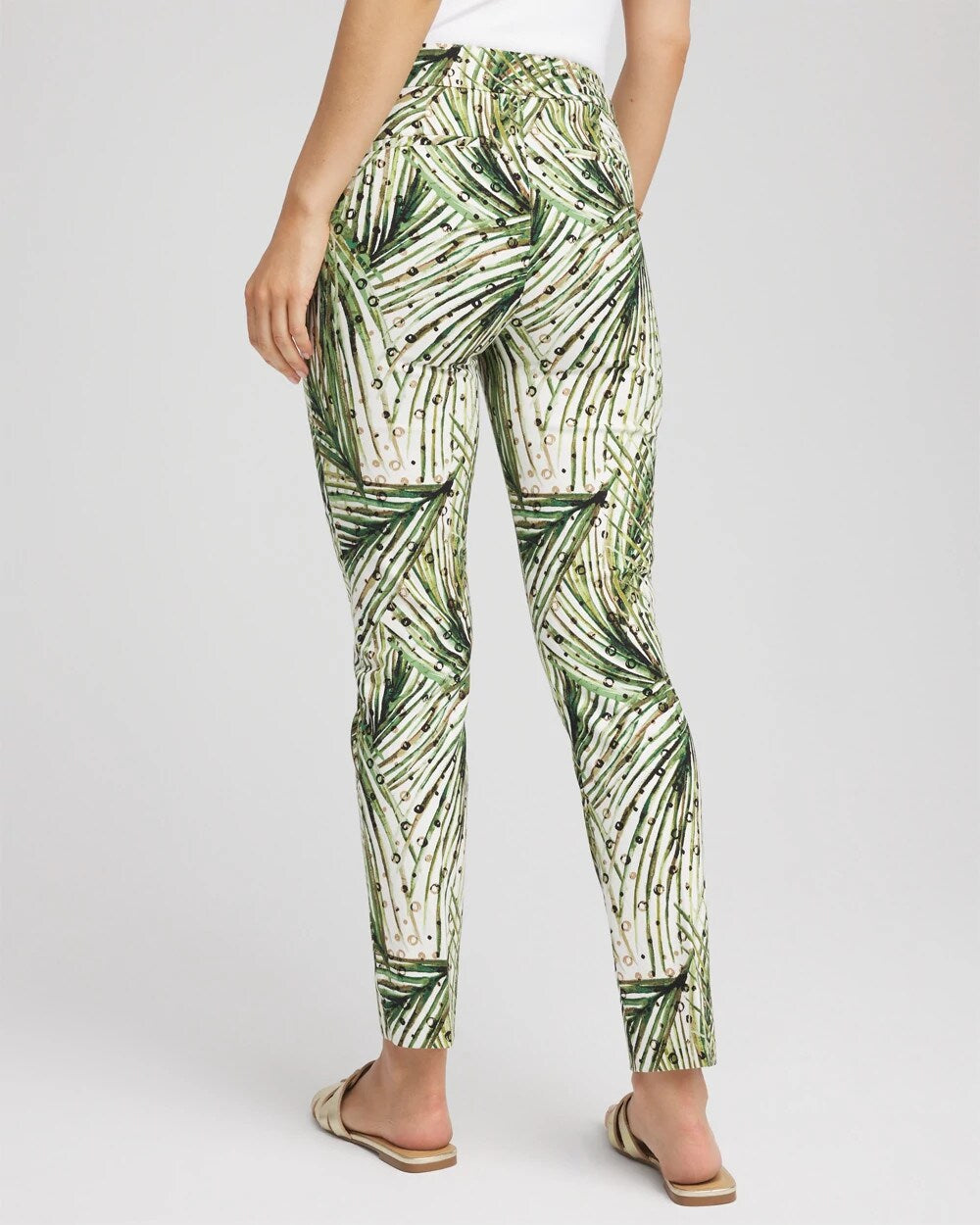 Chico's Petites Petite Brigitte™ Slim Ankle Palm-Print Pants