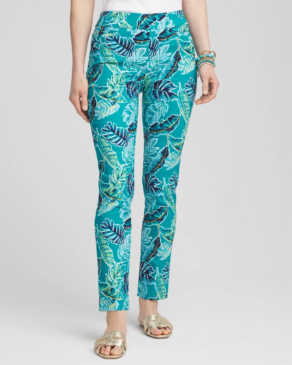 Chico's Petites Brigitte™ Tropical Pull-On Ankle Pants