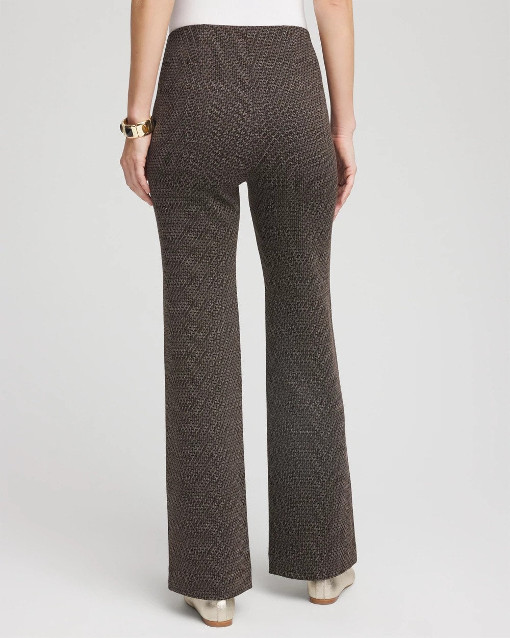 Chico's Petites Juliet Jacquard Full-Length Ponte Pants